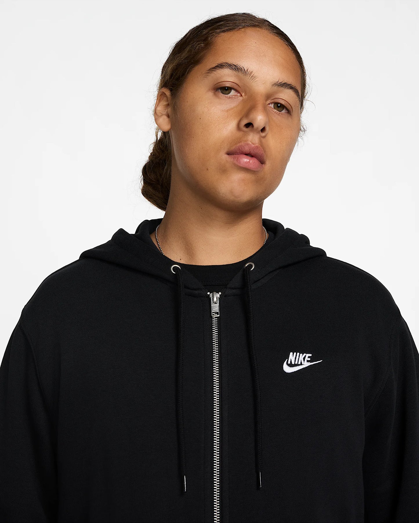 NIKE Club felpa in french terry con cappuccio e zip