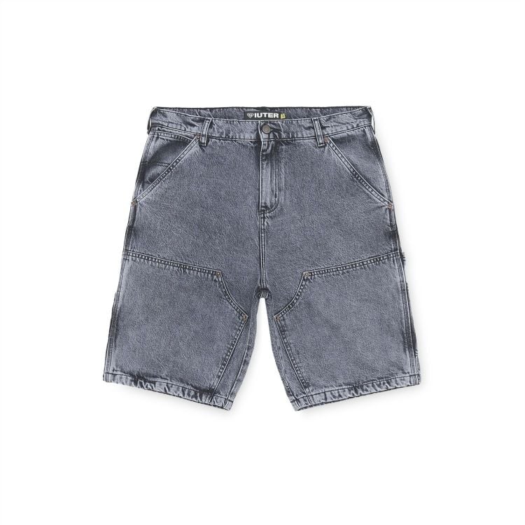 IUTER DOUBLE KNEE DENIM SHORTS