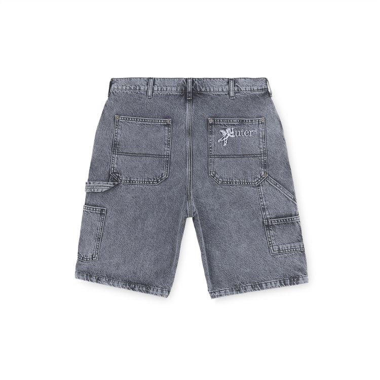 IUTER DOUBLE KNEE DENIM SHORTS