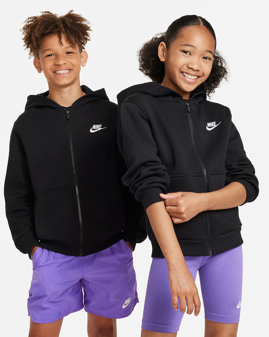 NIKE Club felpa con cappuccio e zip in french terrry