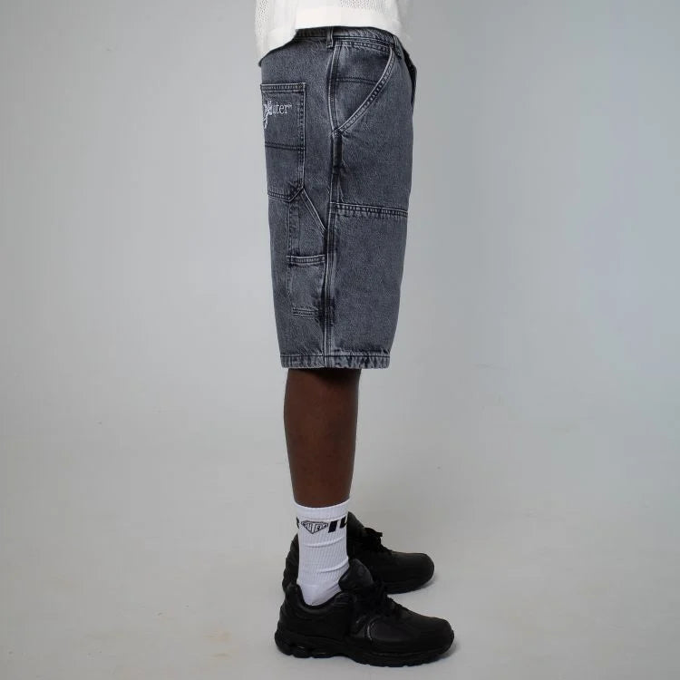 IUTER DOUBLE KNEE DENIM SHORTS