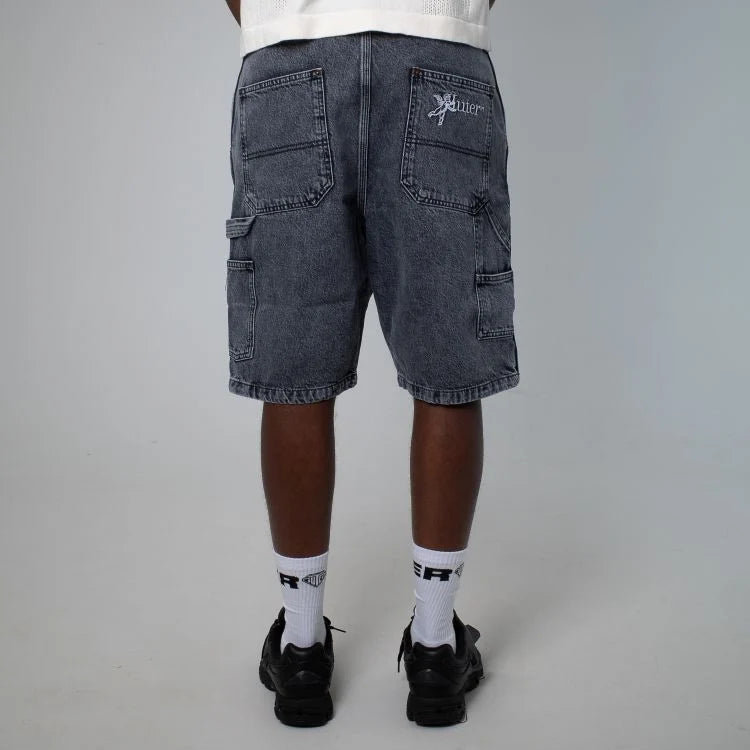 IUTER DOUBLE KNEE DENIM SHORTS