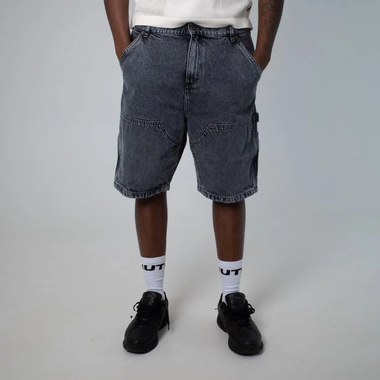 IUTER DOUBLE KNEE DENIM SHORTS