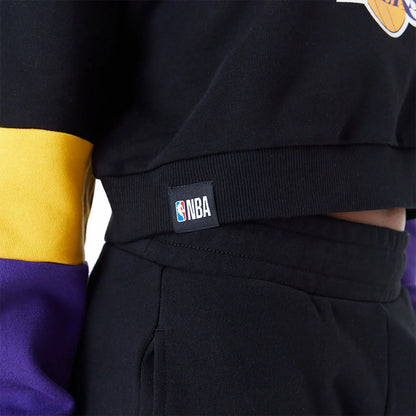 NEW ERA Felpa Crop LA Lakers NBA Colour Block