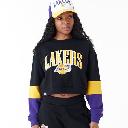 NEW ERA Felpa Crop LA Lakers NBA Colour Block