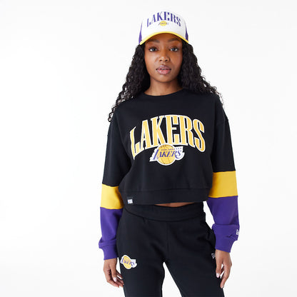 NEW ERA Felpa Crop LA Lakers NBA Colour Block