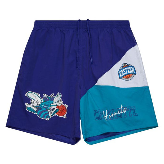 MITCHELL AND NESS NBA pantaloncino woven vintage logo Charlotte Hornets