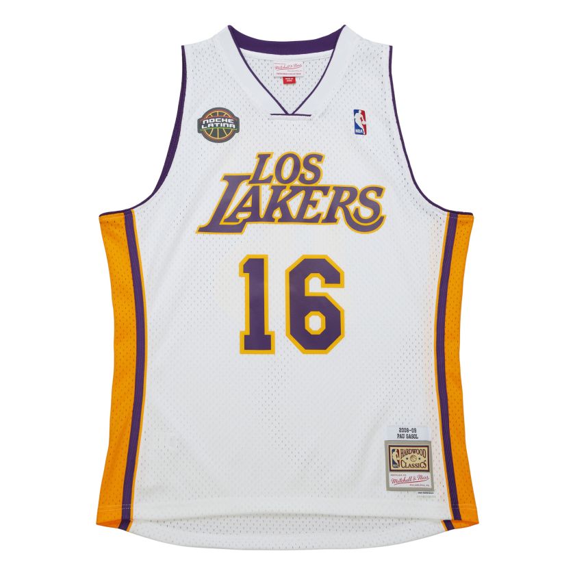 Mitchell&Ness Swingman Pau Gasol Los Angeles Lakers White Los Lakers 2008 Jersey