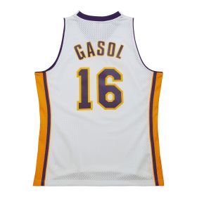 Mitchell&Ness Swingman Pau Gasol Los Angeles Lakers White Los Lakers 2008 Jersey